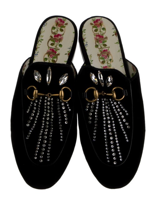 Gucci Horsebit Accent Velvet Mules