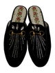 Gucci Horsebit Accent Velvet Mules