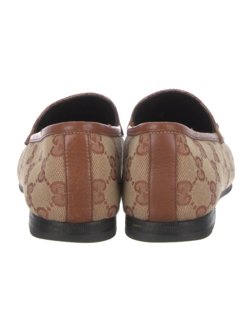 Gucci Horsebit Accent Canvas Dress Loafers