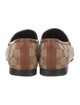Gucci Horsebit Accent Canvas Dress Loafers