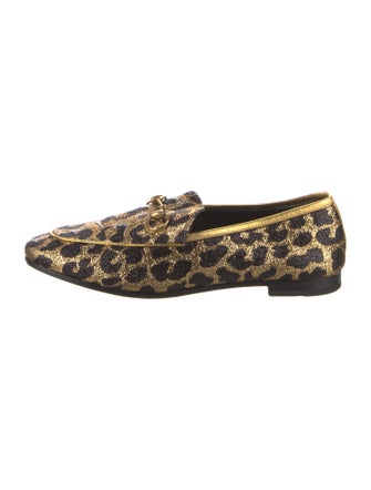 Gucci Horsebit Accent Animal Print Loafers