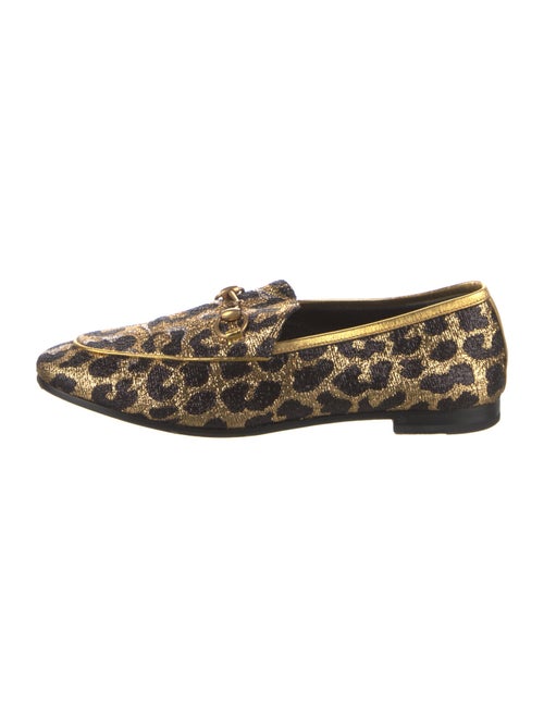 Gucci Horsebit Accent Animal Print Loafers