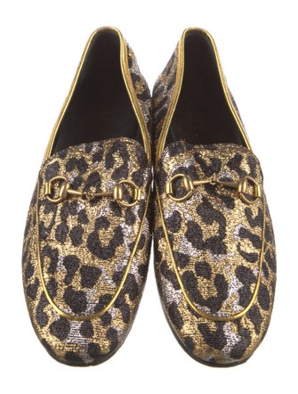 Gucci Horsebit Accent Animal Print Loafers