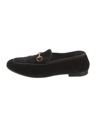 Gucci Horsebit Accent Velvet Loafers