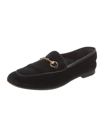 Gucci Horsebit Accent Velvet Loafers