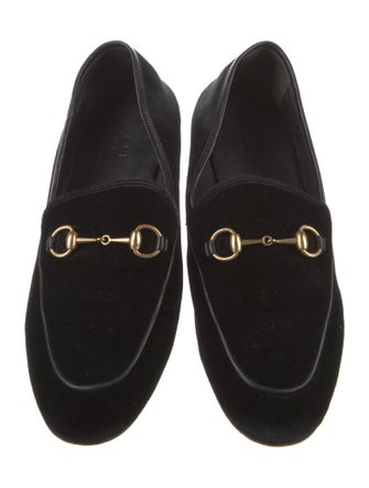 Gucci Horsebit Accent Velvet Loafers