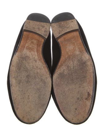 Gucci Horsebit Accent Velvet Loafers