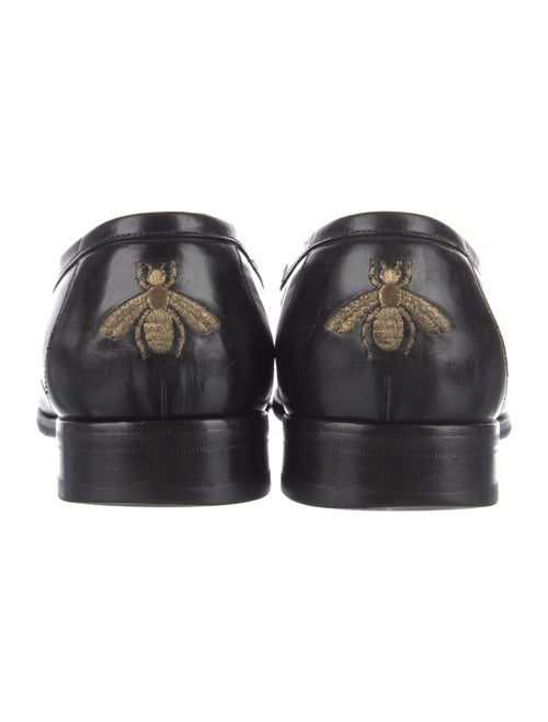Gucci Bee Accent Leather Dress Loafers