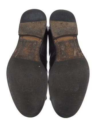 Gucci Bee Accent Leather Dress Loafers