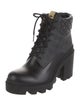 Gucci Quilted Pattern Leather Combat Boots