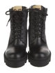 Gucci Quilted Pattern Leather Combat Boots