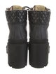 Gucci Quilted Pattern Leather Combat Boots