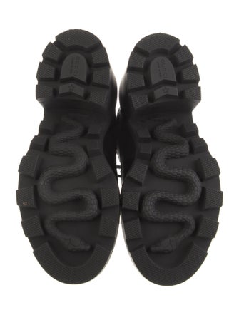 Gucci Quilted Pattern Leather Combat Boots