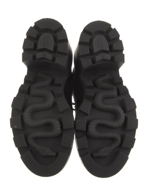 Gucci Quilted Pattern Leather Combat Boots