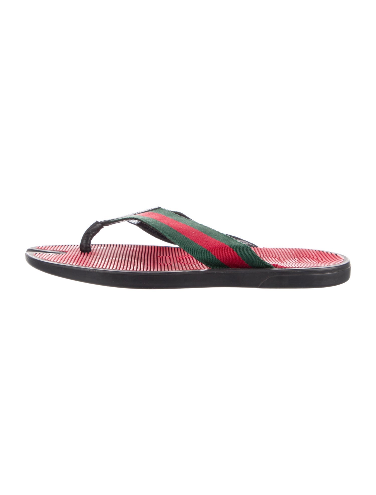 Gucci Web Accent Nylon Flip Flops