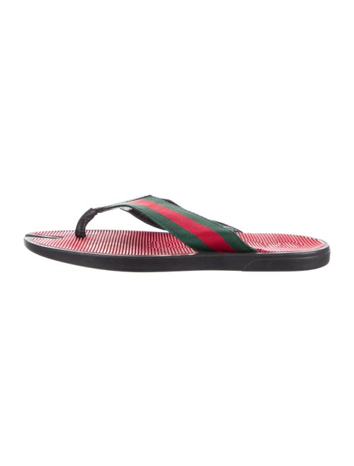 Gucci Web Accent Nylon Flip Flops