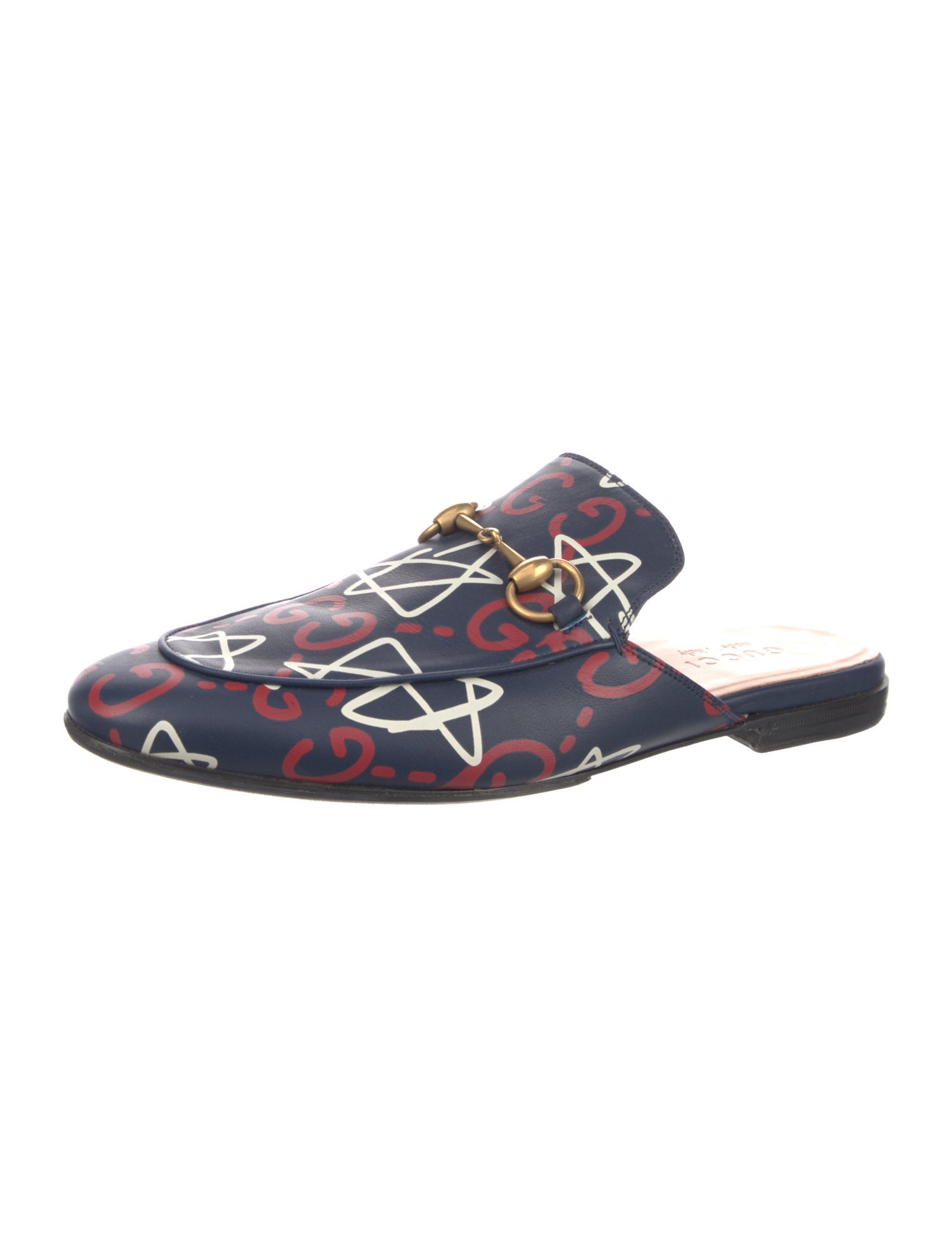 Gucci Horsebit Accent Leather Slippers