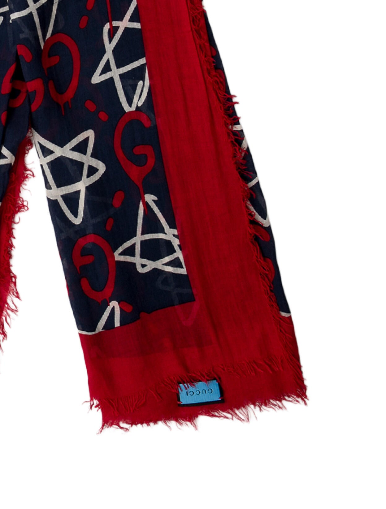 Gucci Ghost Printed Scarf