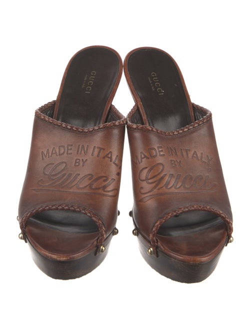 Gucci Leather Studded Accents Slides