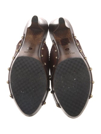 Gucci Leather Studded Accents Slides