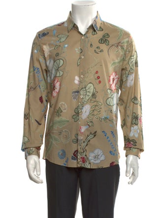 Gucci Flora Knight Print Long Sleeve Shirt