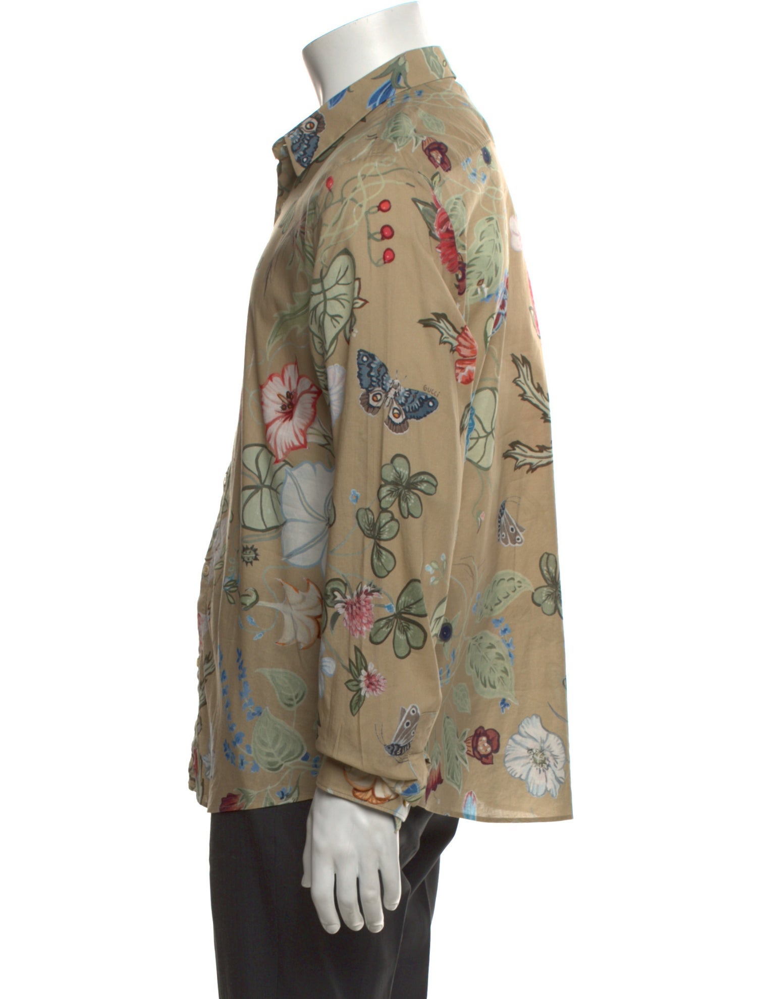 Gucci Flora Knight Print Long Sleeve Shirt