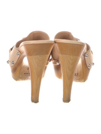 Gucci Horsebit Accent Leather Slides