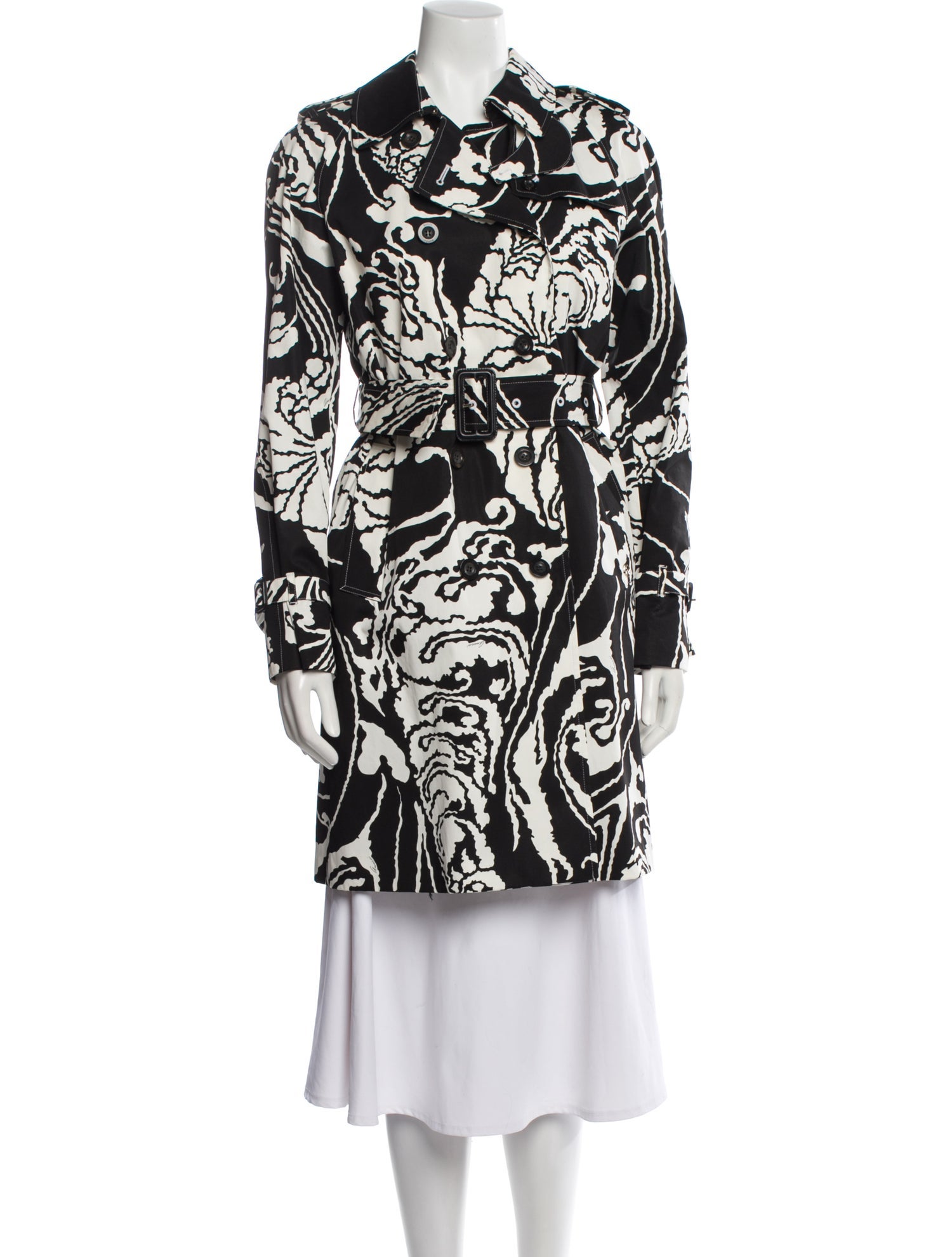 Gucci Floral Print Trench Coat