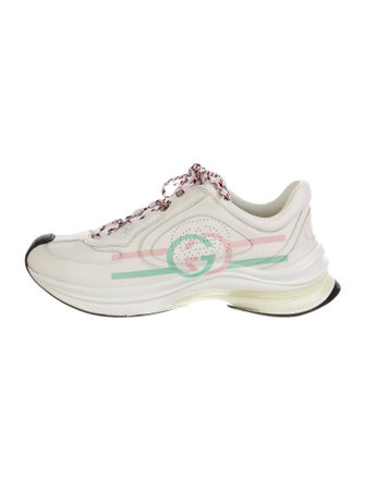 Gucci Web Accent Leather Sneakers