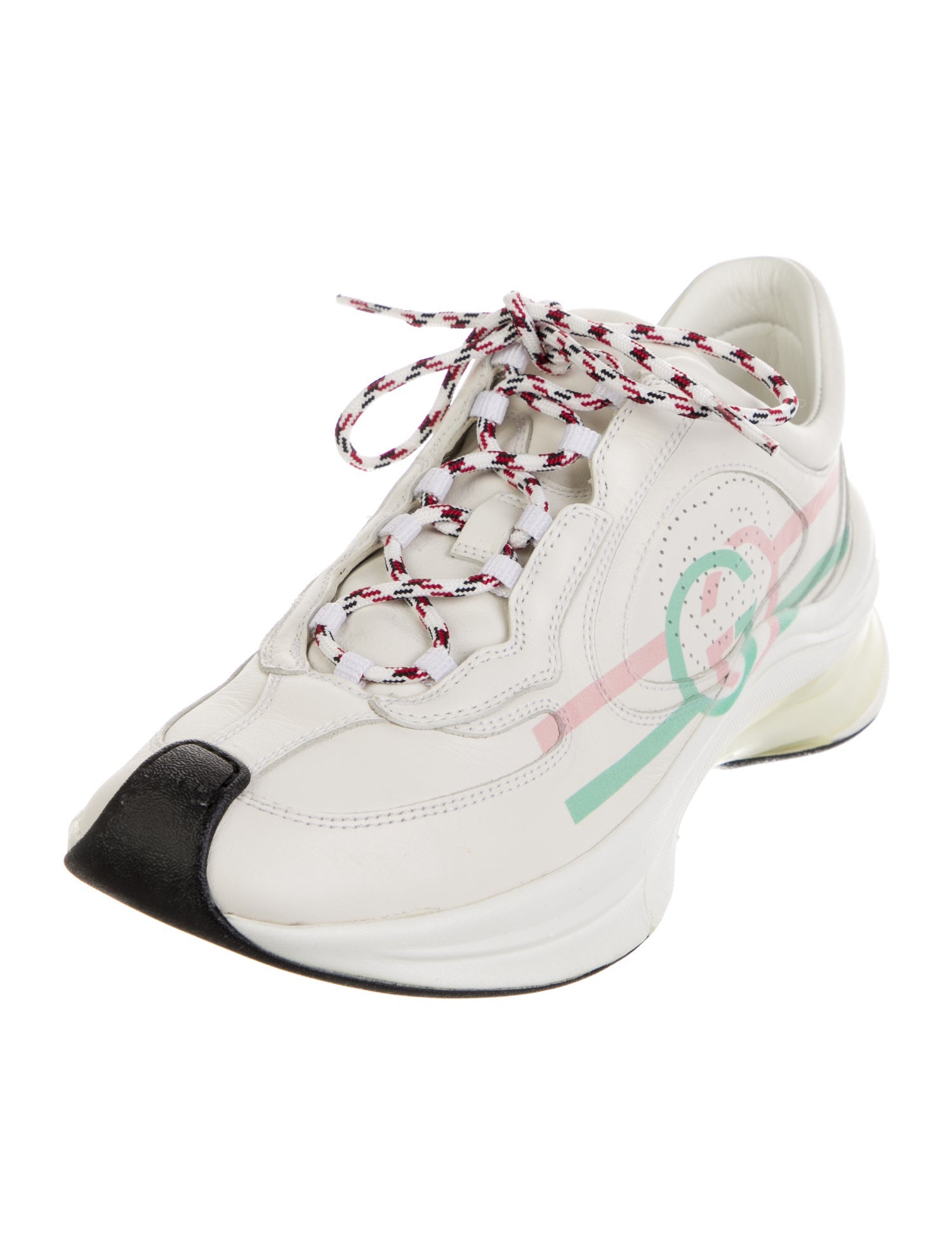 Gucci Web Accent Leather Sneakers