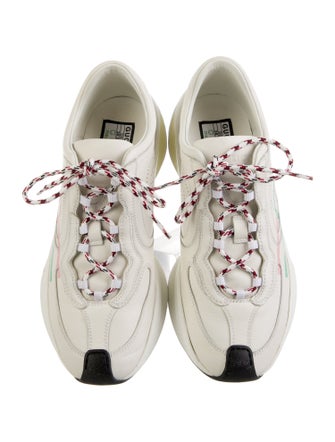Gucci Web Accent Leather Sneakers
