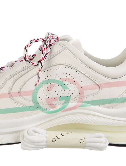Gucci Web Accent Leather Sneakers