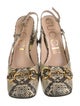 Gucci Horsebit Accent Leather Slingback Pumps