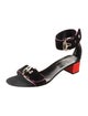 Gucci Suede Leather Trim Embellishment Sandals