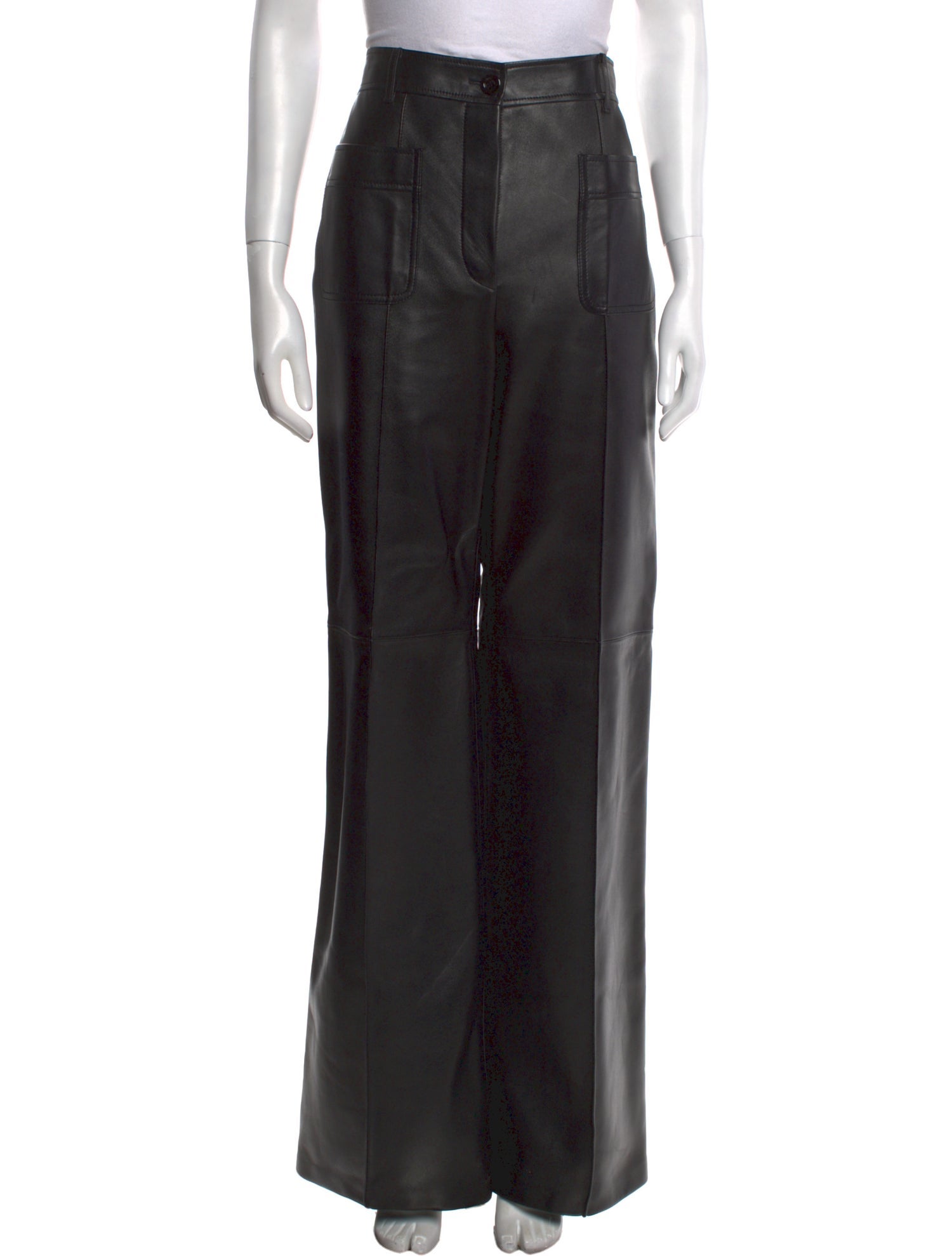Gucci Leather Wide Leg Pants
