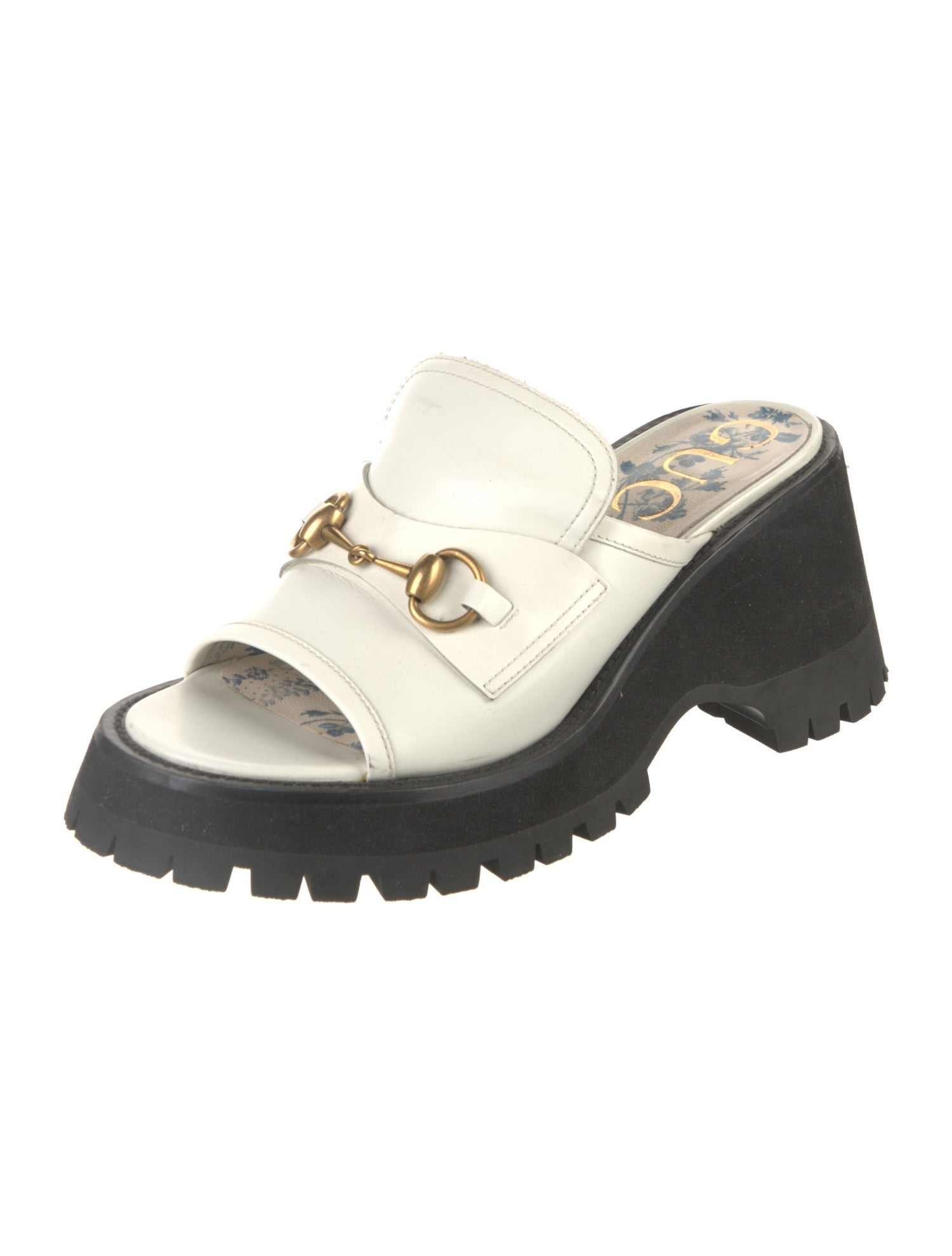 Gucci Horsebit Accent Leather Slides