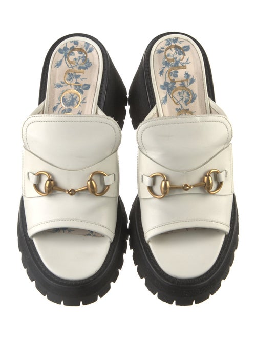 Gucci Horsebit Accent Leather Slides
