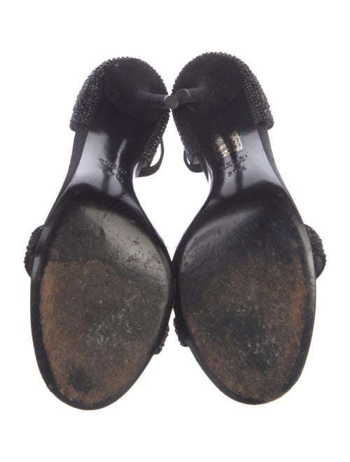 Gucci Suede Crystal Embellishments D'Orsay Pumps