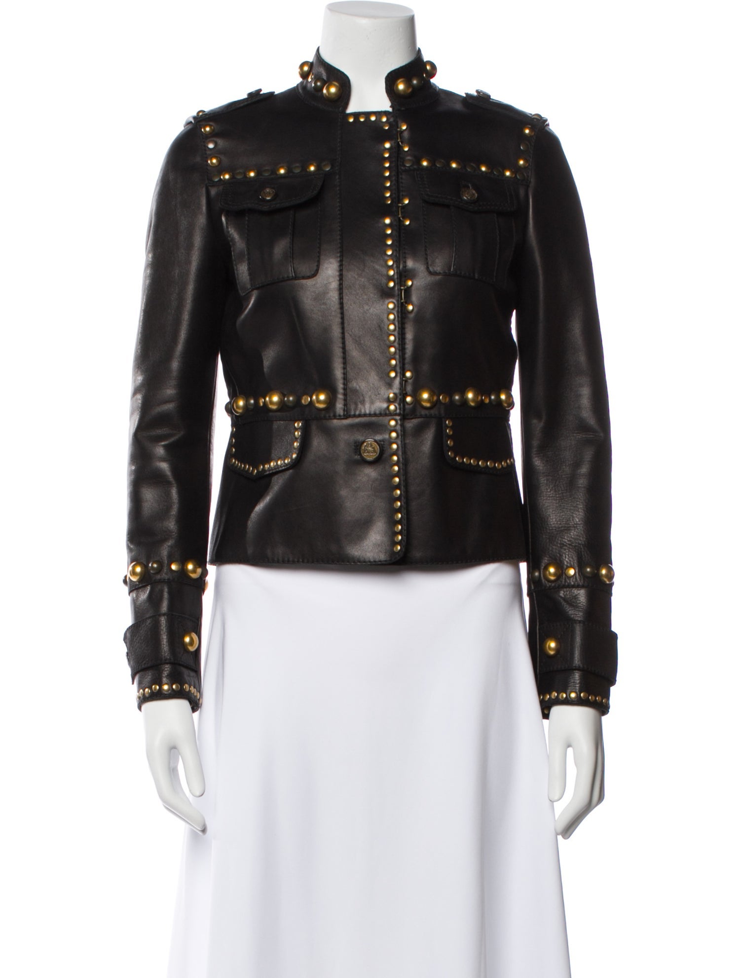 Gucci Leather Fur Jacket