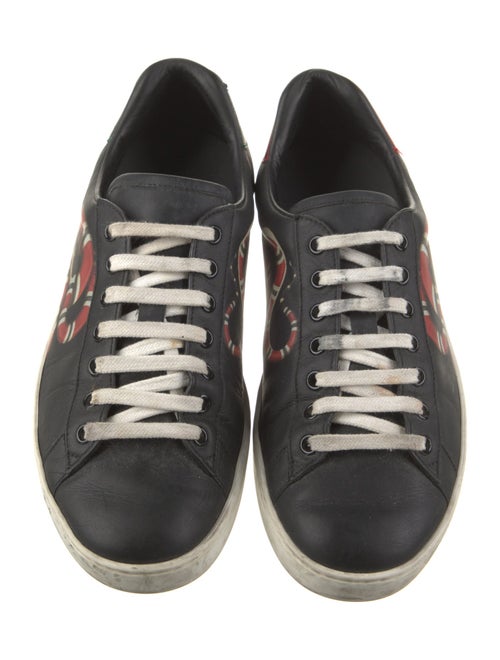 Gucci Leather Animal Print Sneakers