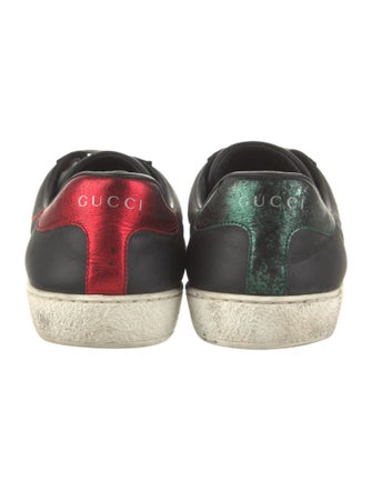 Gucci Leather Animal Print Sneakers