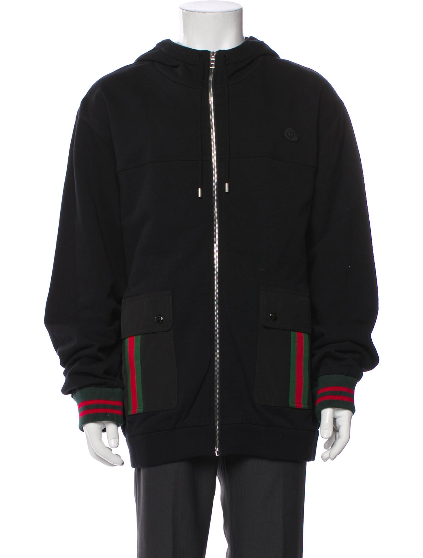Gucci Web Accent Striped Hoodie