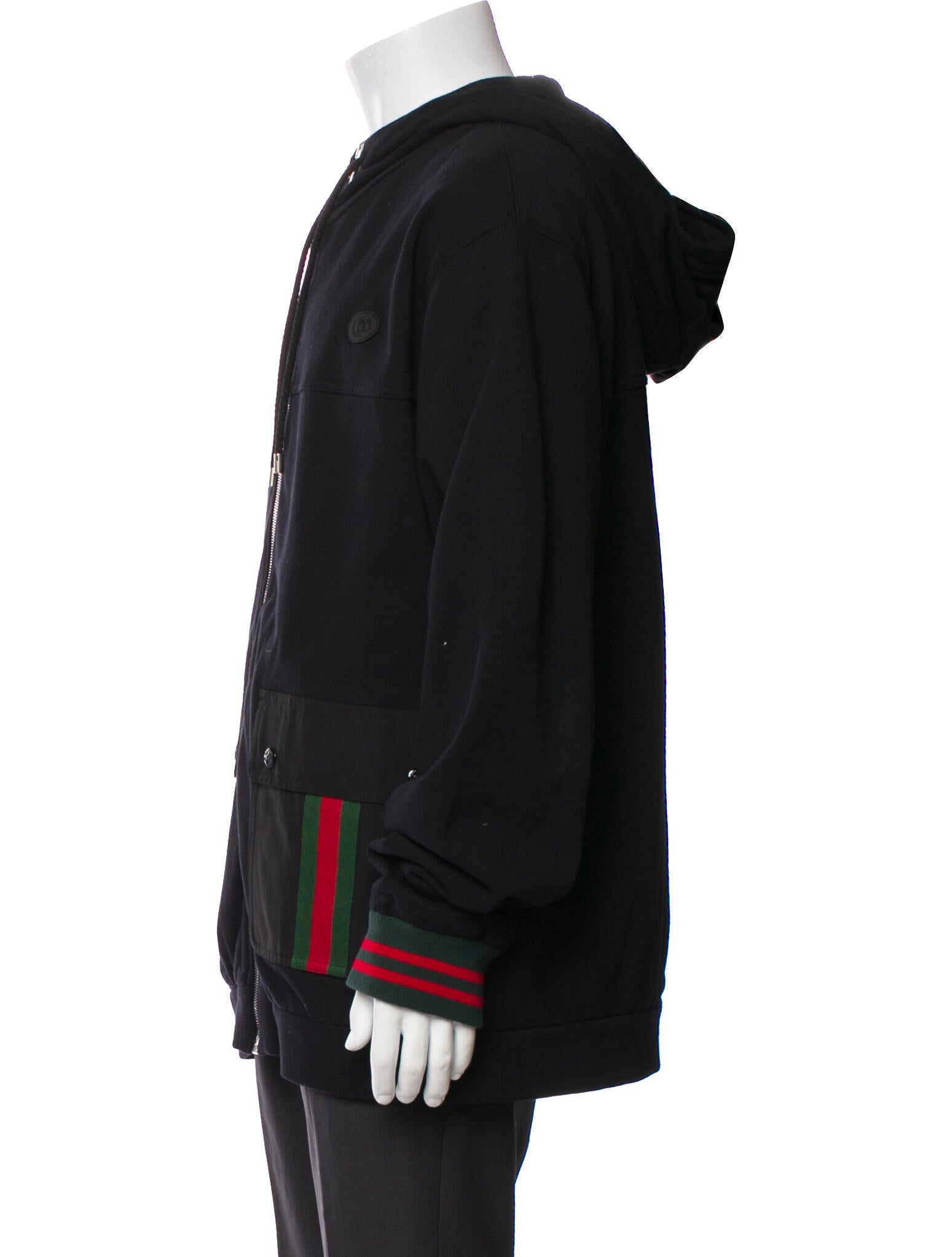 Gucci Web Accent Striped Hoodie