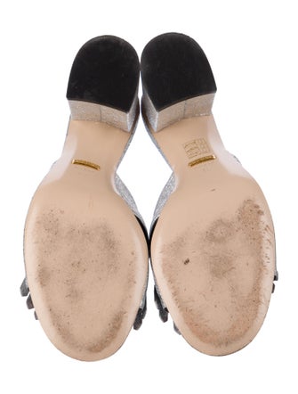 Gucci Double G Logo Leather Slides