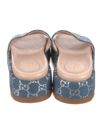 Gucci GG Denim Denim Slides