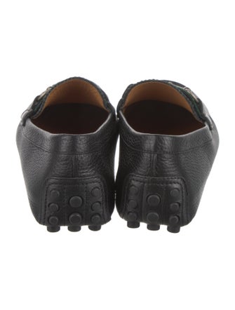 Gucci Web Accent Leather Drivers
