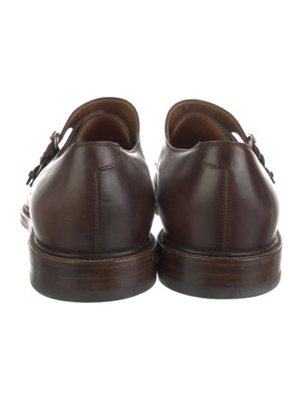 Gucci Bee Accent Leather Monk Straps