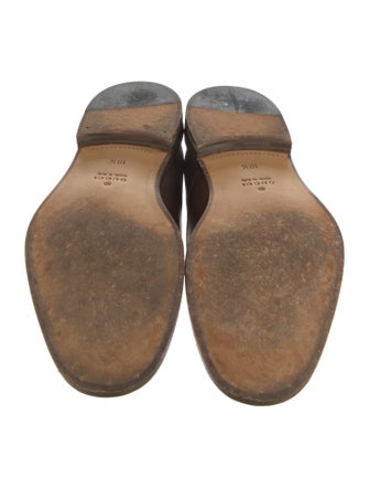 Gucci Bee Accent Leather Monk Straps