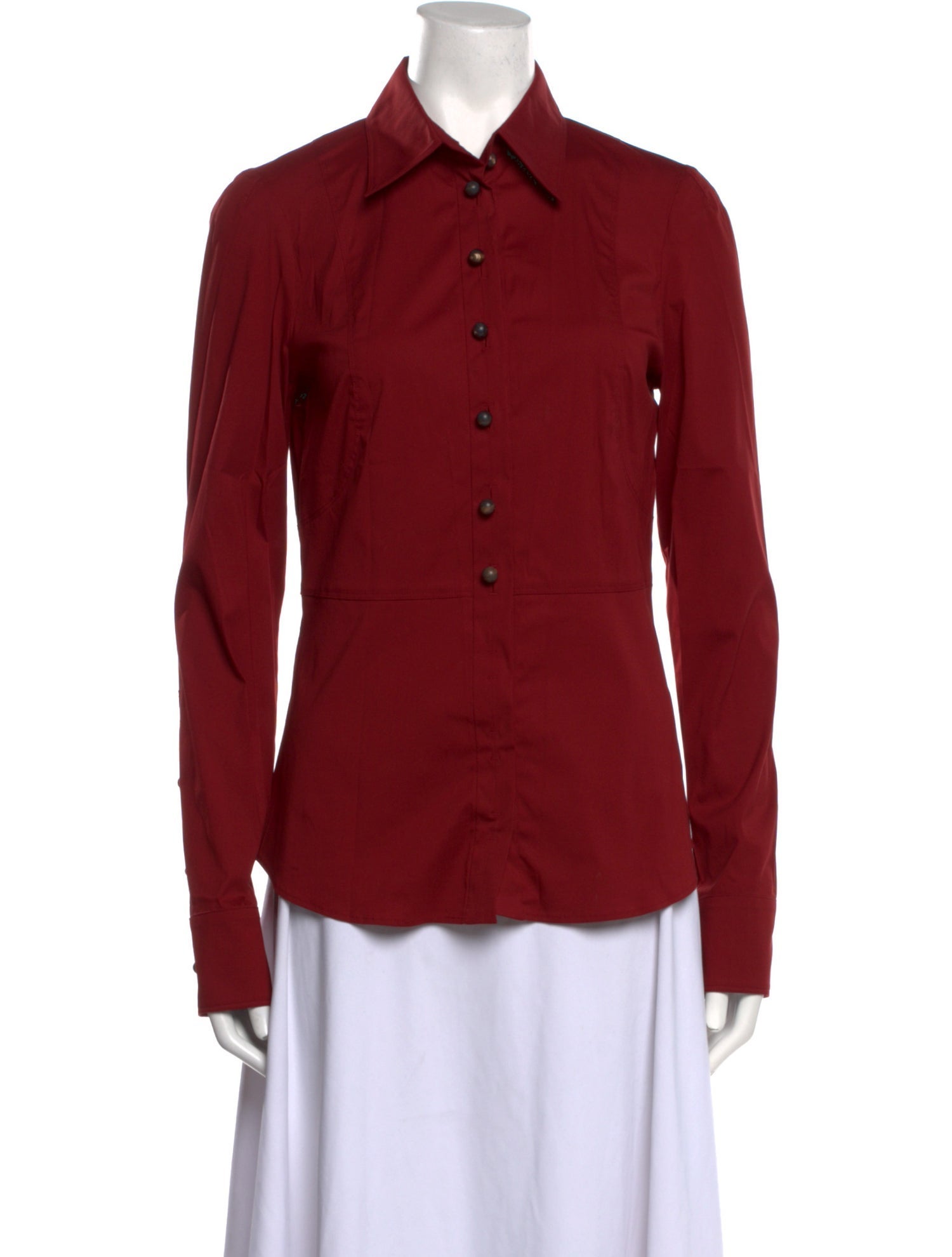 Gucci Long Sleeve Button-Up Top