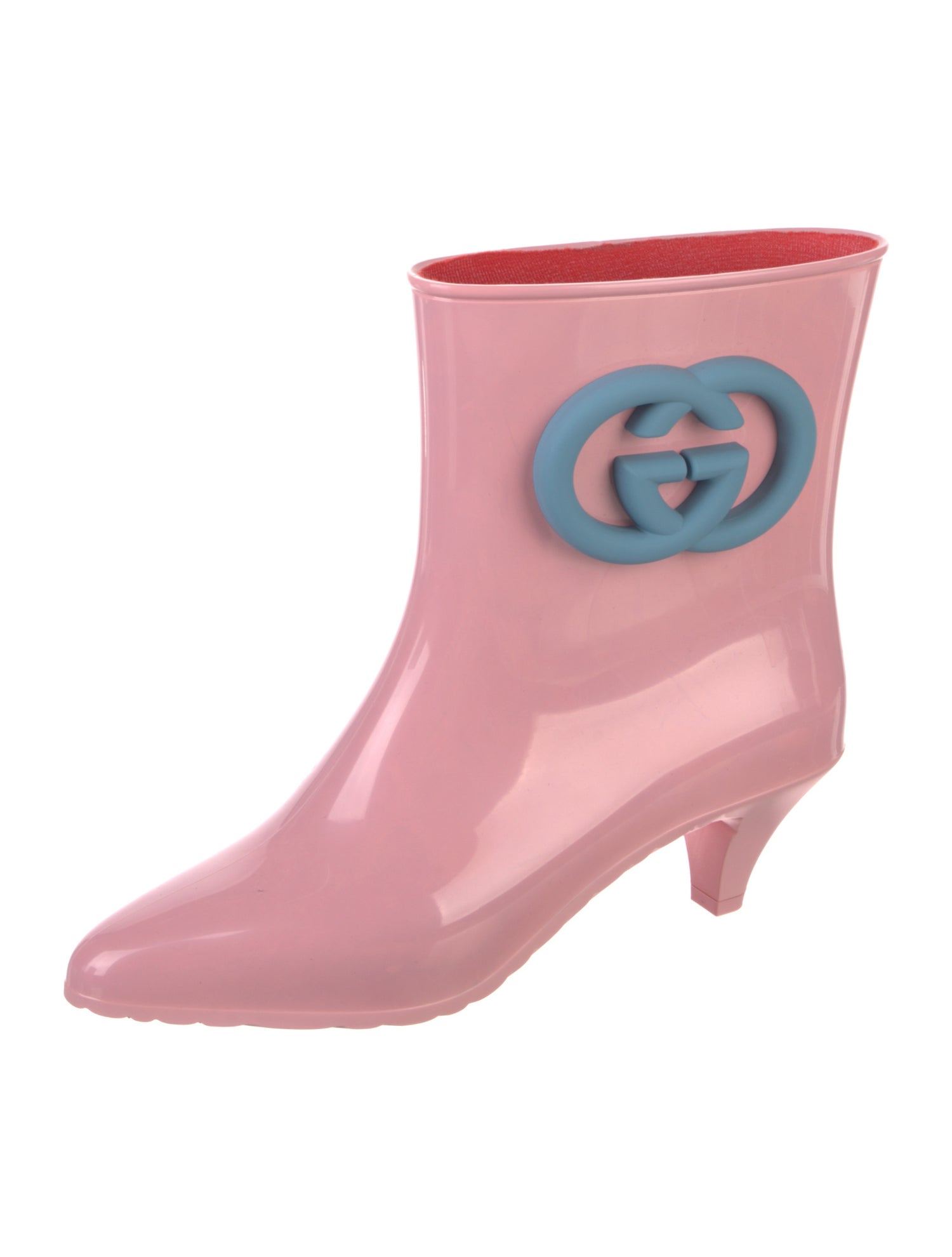 Gucci Interlocking G Logo Rubber Rain Boots w/ Tags